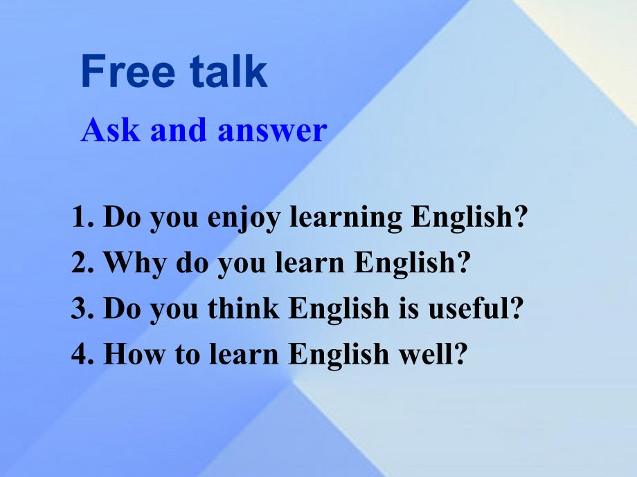 2016年秋八年级英语上册 Module 1 How to learn English Unit 1 Let's try to speak English as much as possible课件 （新版）外研版_第2页
