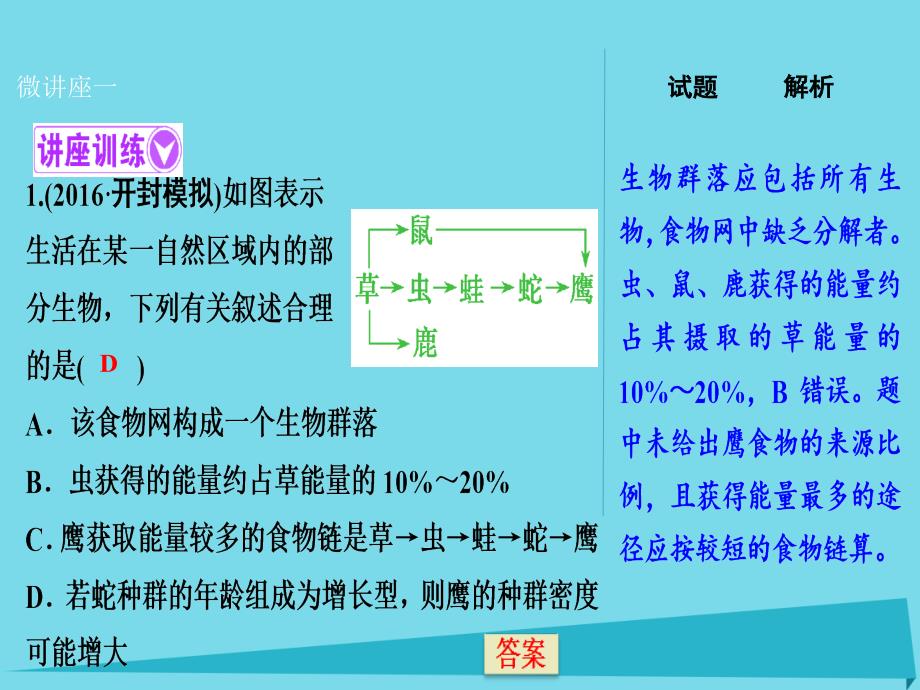 优化探究2017届高考生物一轮复习 第九单元 生物与环境单元微讲座课件 新人教版_第3页