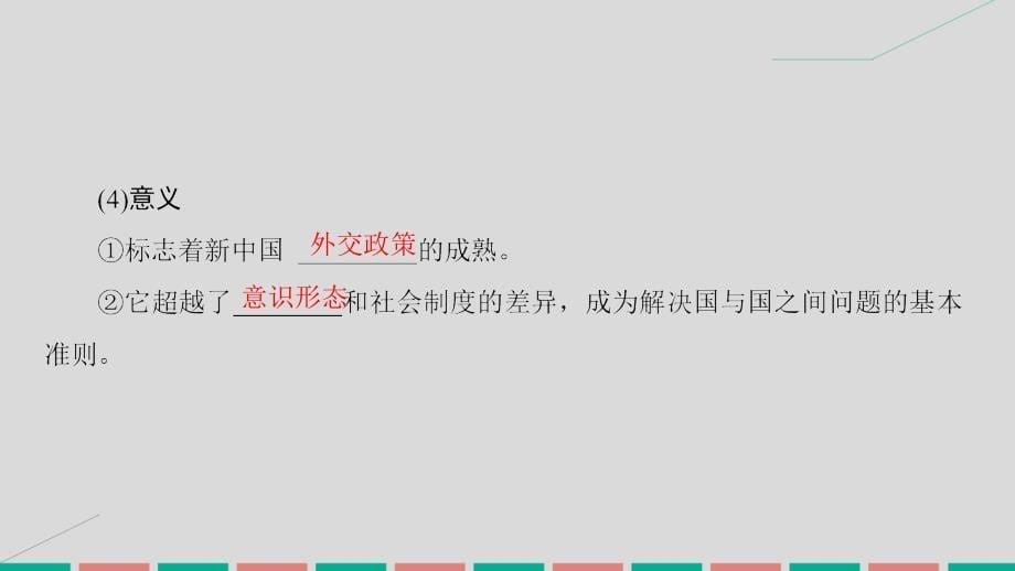 2017届高考历史一轮复习 第五单元 复杂多样的当代世界 第11讲 屹立于世界民族之林——新中国外交课件 岳麓版_第5页