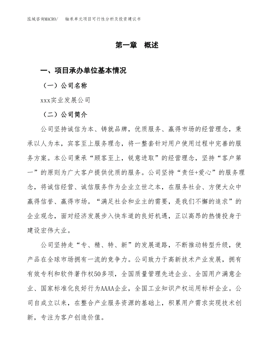 轴承单元项目可行性分析及投资建议书.docx_第2页