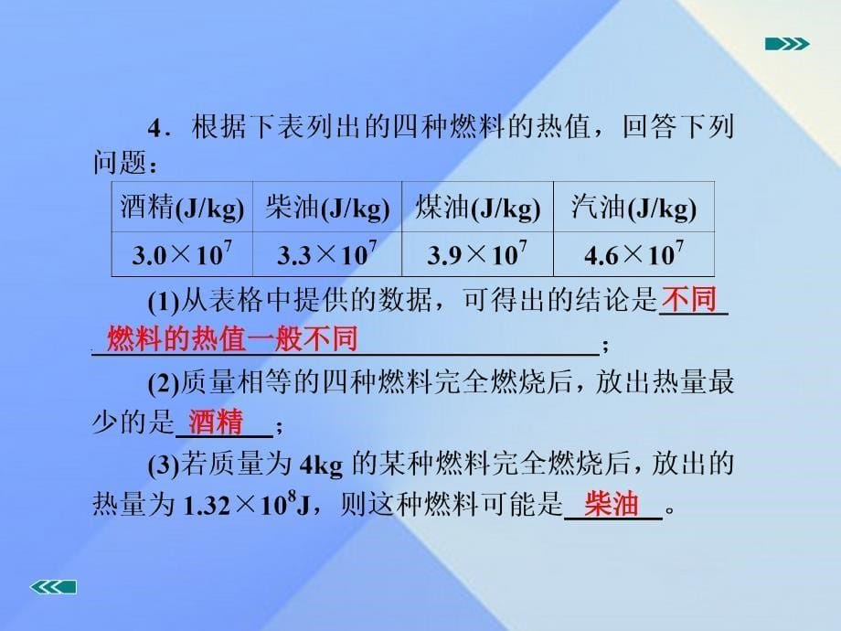 2016年秋九年级物理全册 第十四章 内能的利用 第2节 热机的效率（习题）课件 （新版）新人教版_第5页