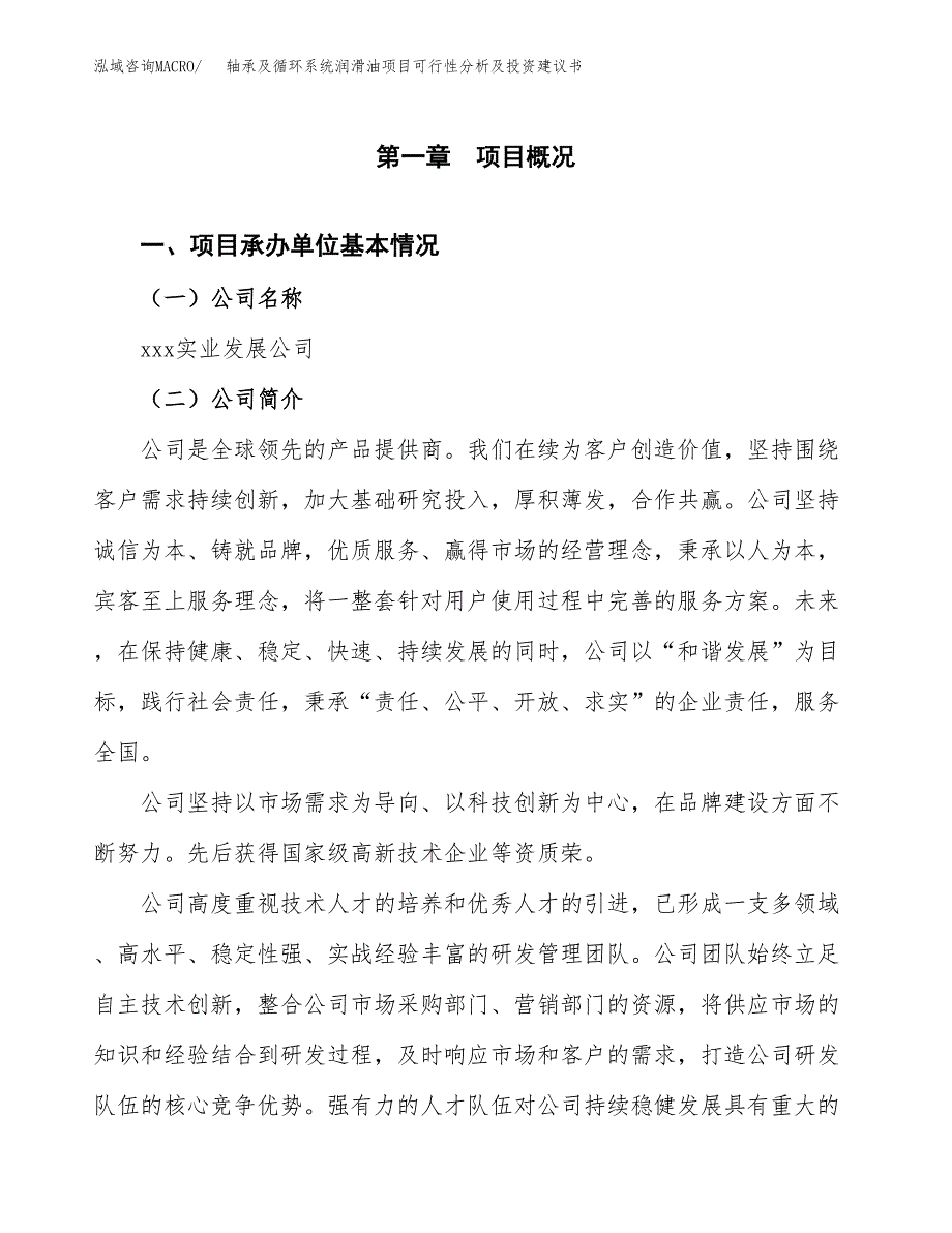 轴承及循环系统润滑油项目可行性分析及投资建议书.docx_第3页