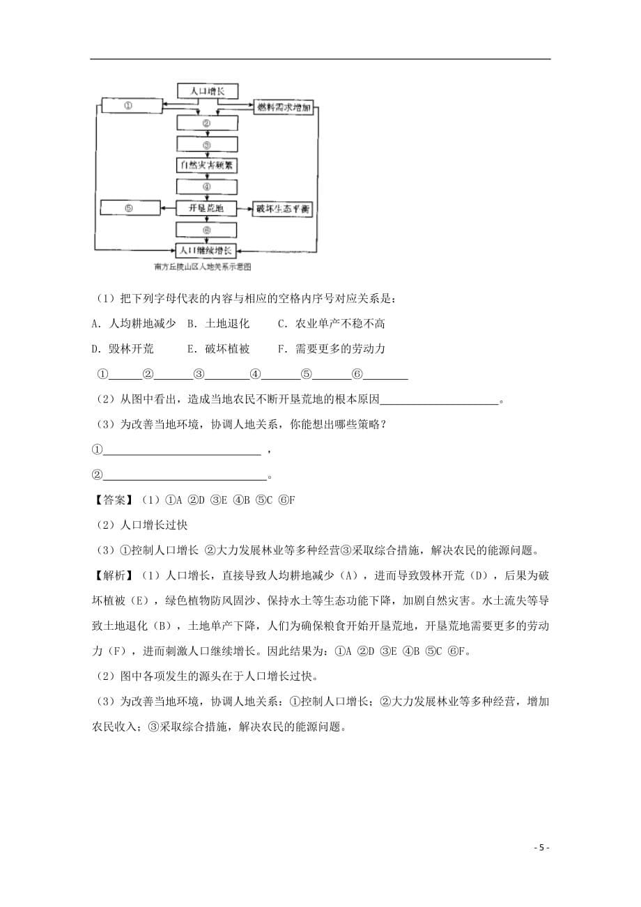 贵州省毕节市黔西县树立中学2017_2018学年高二地理上学期期中试题（含解析）_第5页