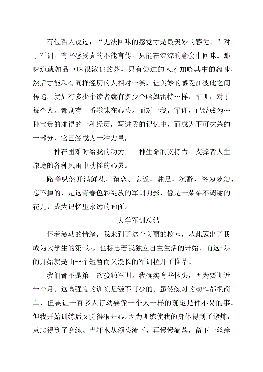 三篇大学军训总结汇报_第4页