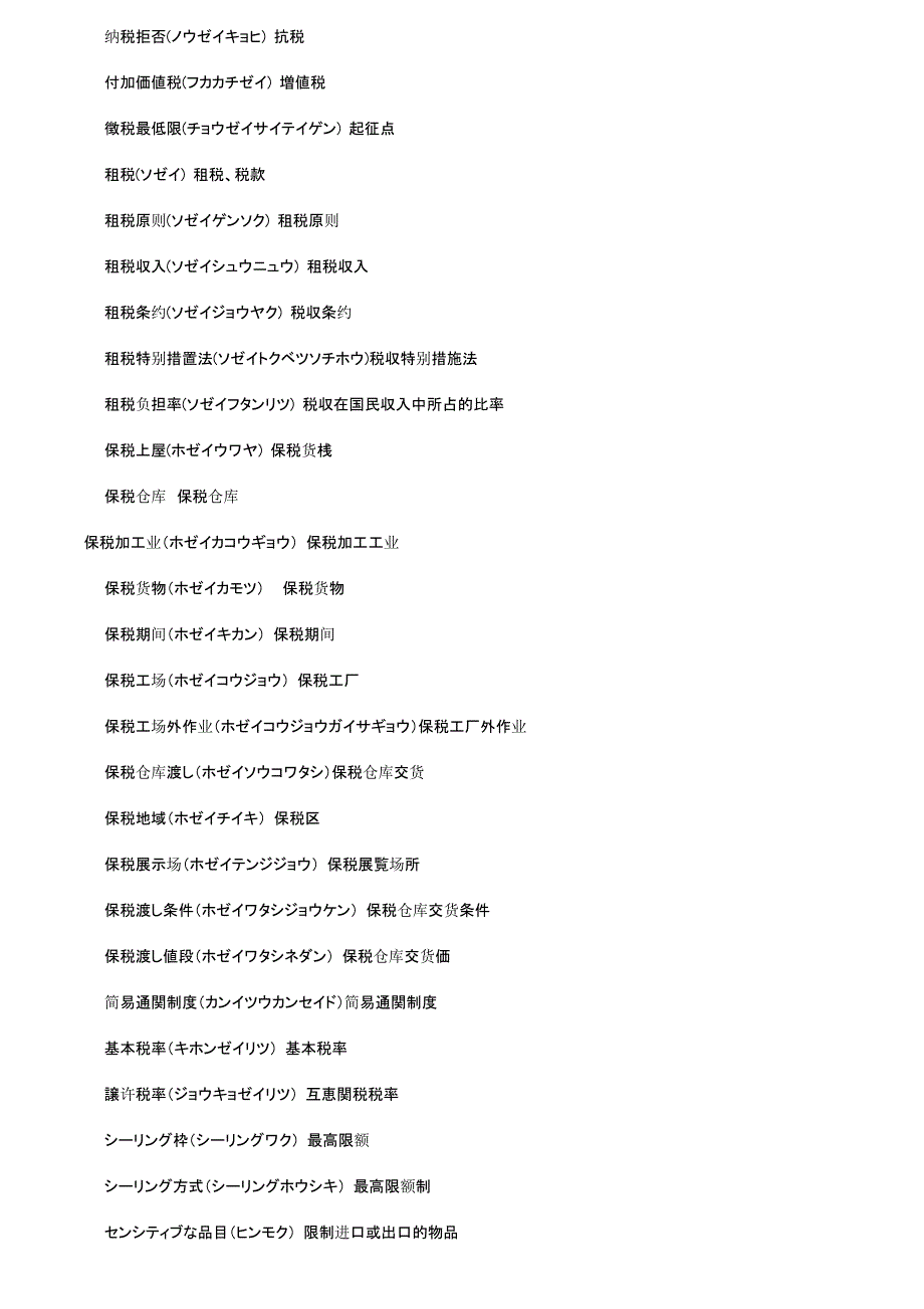 （报关单证）进出口报关、贸易常用日语词汇_第4页