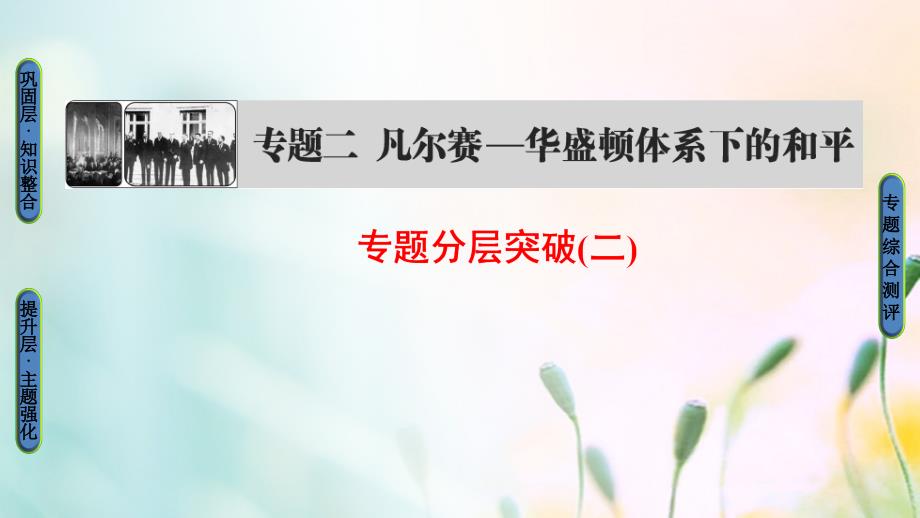 2018版高中历史 专题2 凡尔赛—华盛顿体系下的和平专题分层突破课件 人民版选修3_第1页