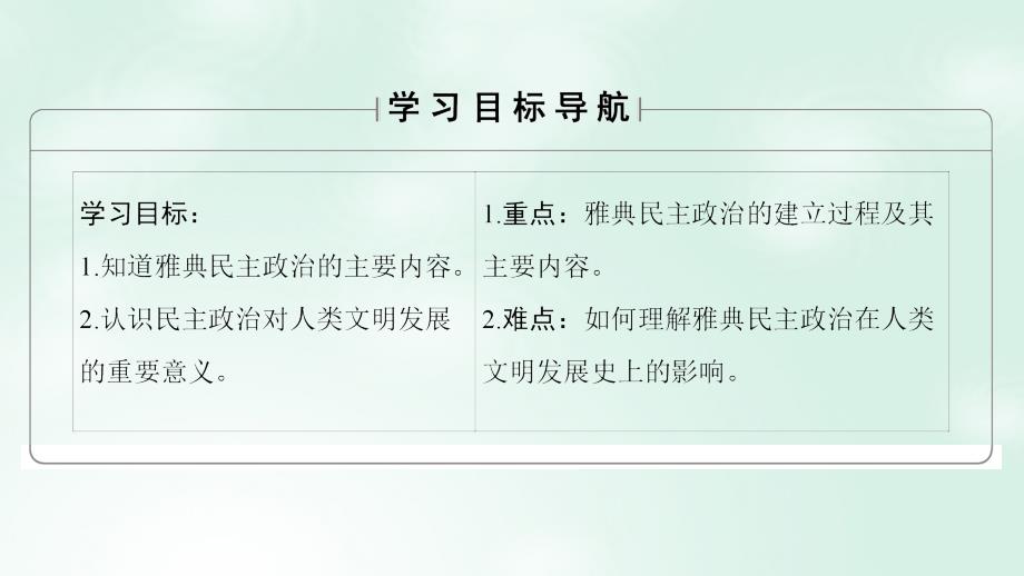 2017-2018学年高中历史 专题6 古代希腊、罗马的政治文明 2 卓尔不群的雅典课件 人民版必修1_第2页