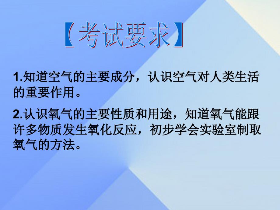 陕西省2016年中考化学备考复习 专题一 空气和氧气课件_第2页