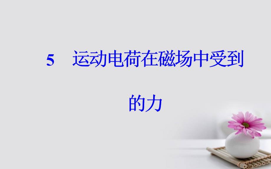 2017-2018学年高中物理 第三章 磁场 5 运动电荷在磁场中受到的力课件 新人教版选修3-1_第2页