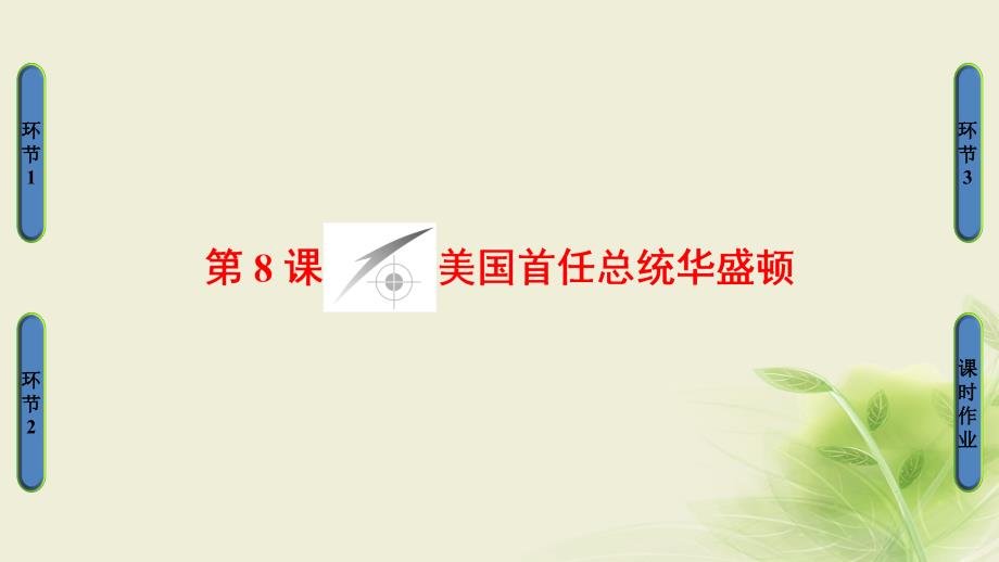 2017-2018学年高中历史 第3单元 资产阶级政治家 第8课 美国首任总统华盛顿课件 岳麓版选修4_第1页