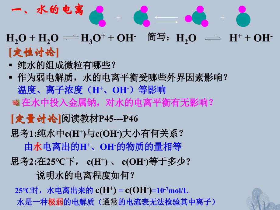 江西省吉安市高中化学 第三章 水溶液中的离子平衡 3.2 水的电离和溶液的酸碱性课件 新人教版选修4_第3页