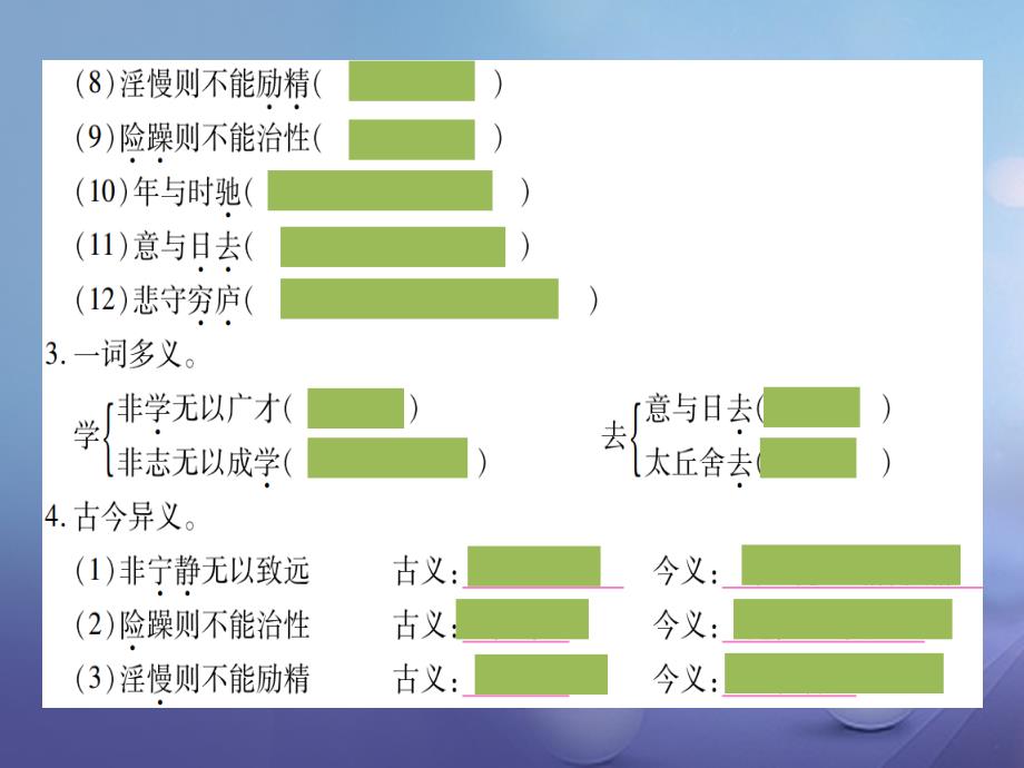 （2016年秋季版）七年级语文上册 第四单元 16 诫子书课件 新人教版_第3页