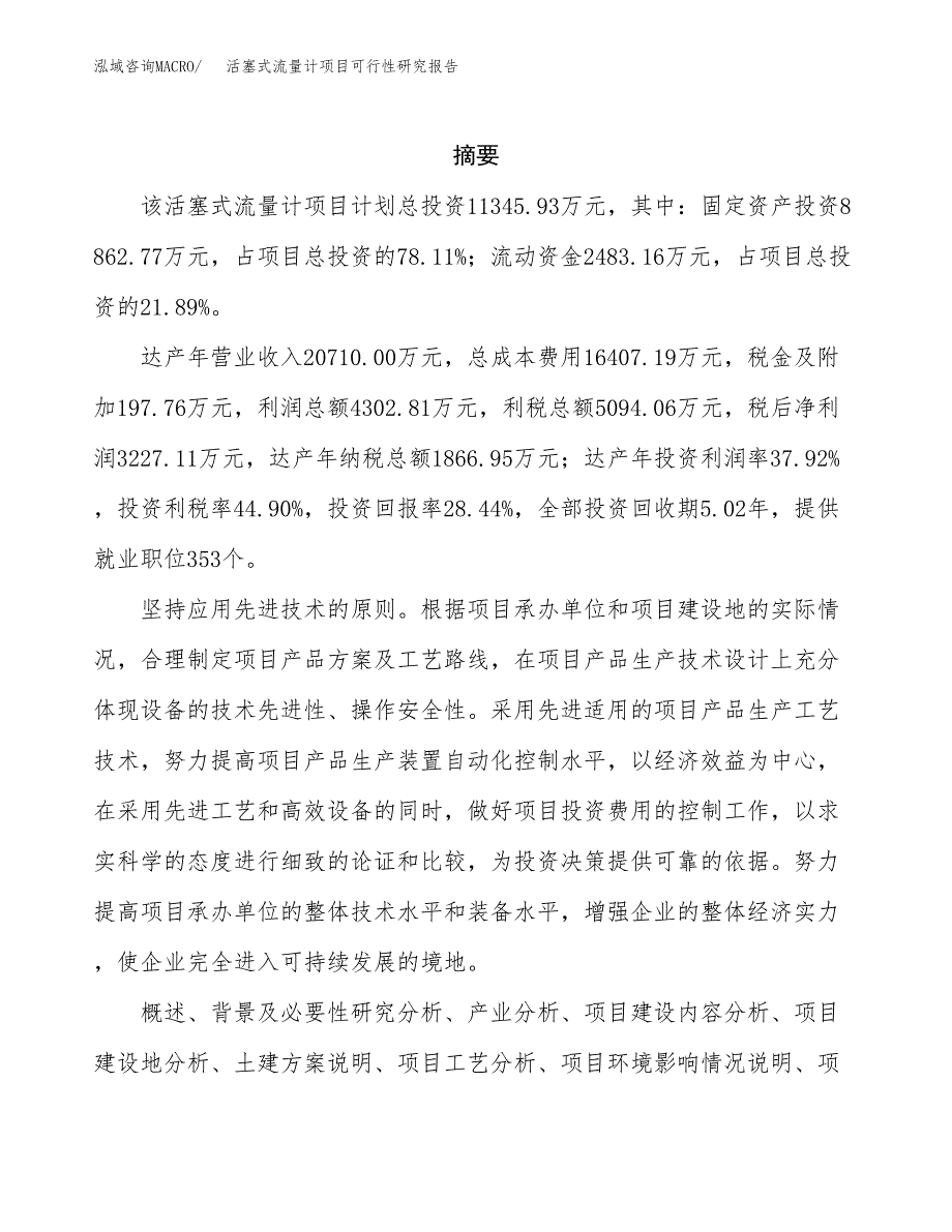 活塞式流量计项目可行性研究报告建议书.docx_第2页