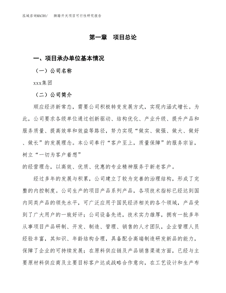 脚踏开关项目可行性研究报告建议书.docx_第4页