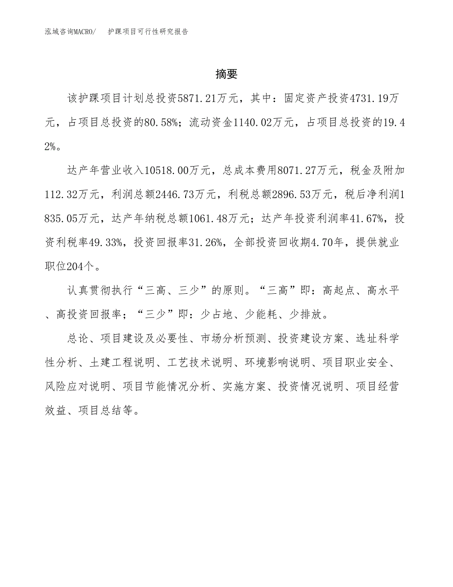 护踝项目可行性研究报告建议书.docx_第2页