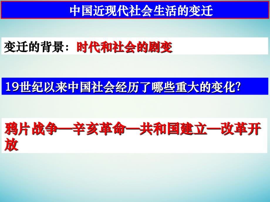 天津市武清区2017届高考历史一轮复习 第五单元 中国近现代社会生活的变迁课件 新人教版必修2_第3页