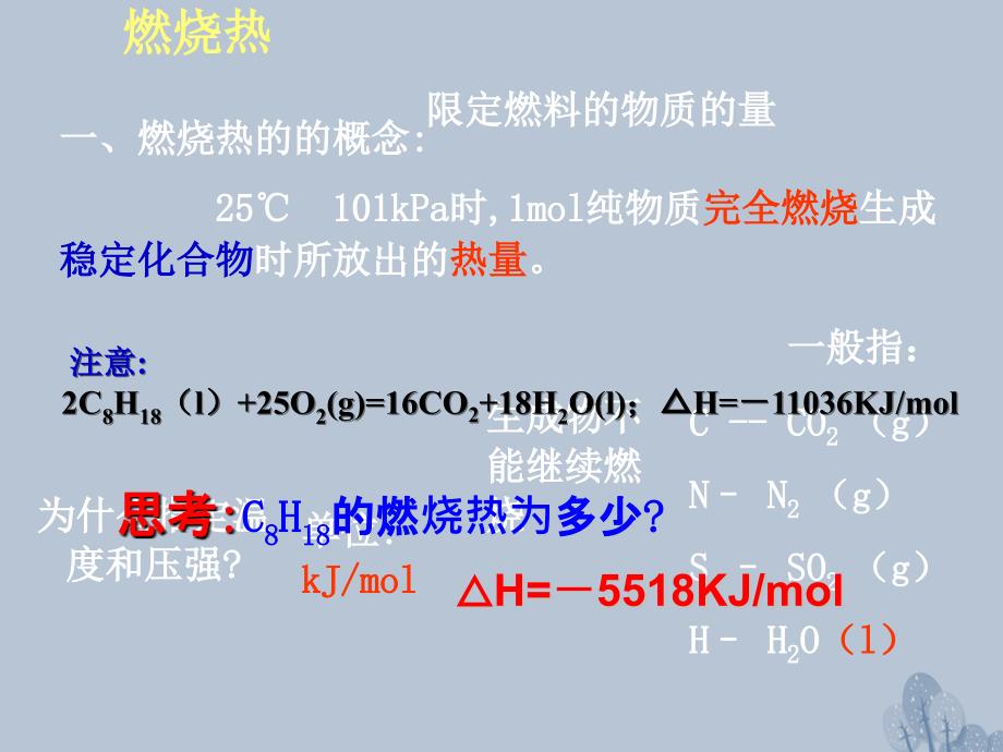 江西省吉安市高中化学 第一章 化学反应与能量 1.2 燃烧热能源课件 新人教版选修4_第3页