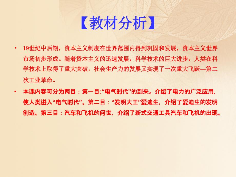 2017年秋九年级历史上册 第七单元 垄断资本主义时代的世界 20 人类迈入“电气时代”同步教学课件 新人教版_第2页