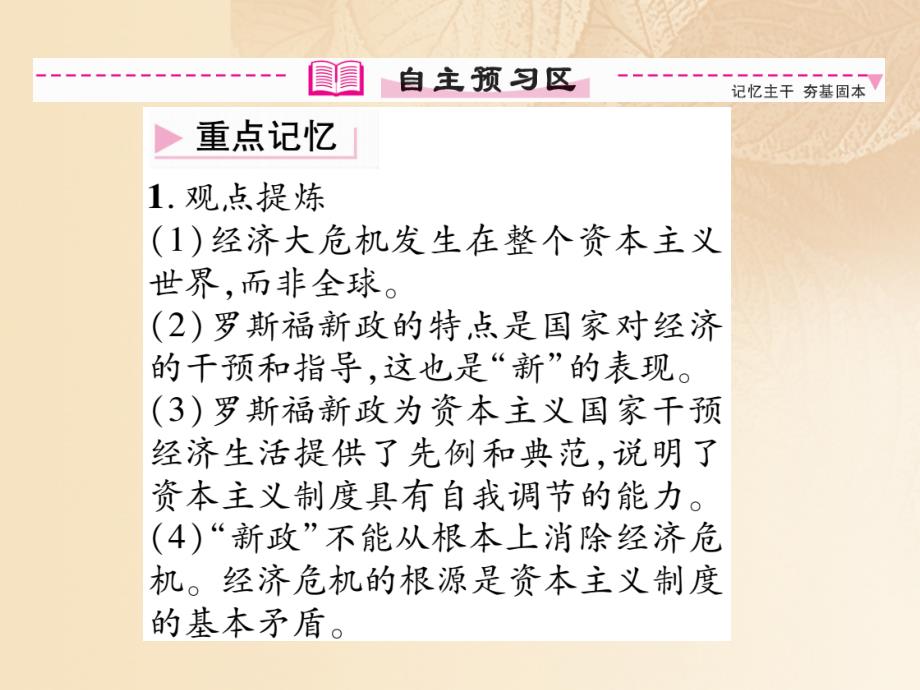 2017年秋九年级历史下册 第4课 经济大危机同步作业课件 新人教版_第2页