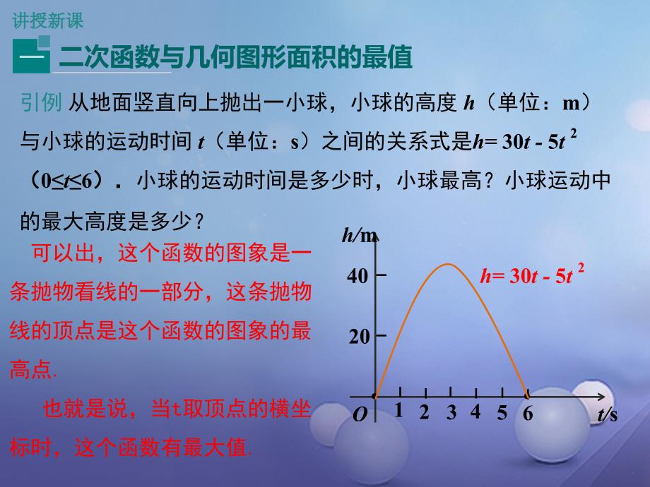 （贵州专用）2017秋九年级数学上册 22.3 第1课时 几何图形的最大面积课件 （新版）新人教版_第4页