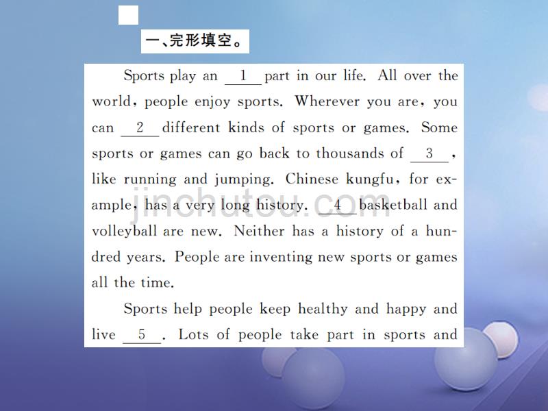 2017九年级英语上册 Module 8 Sports life阅读拓展课件 （新版）外研版_第2页