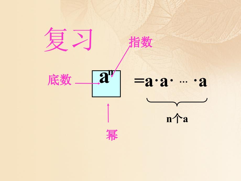 上海市松江区七年级数学上册 9.7 同底数幂的乘法（2）课件 沪教版五四制_第2页