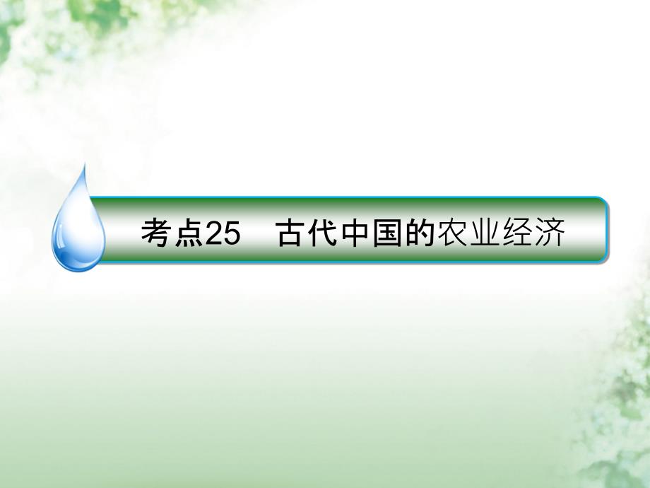 2018年高考历史一轮复习 第六单元 古代中国经济的基本结构与特点 25 古代中国的农业经济课件 人民版_第4页