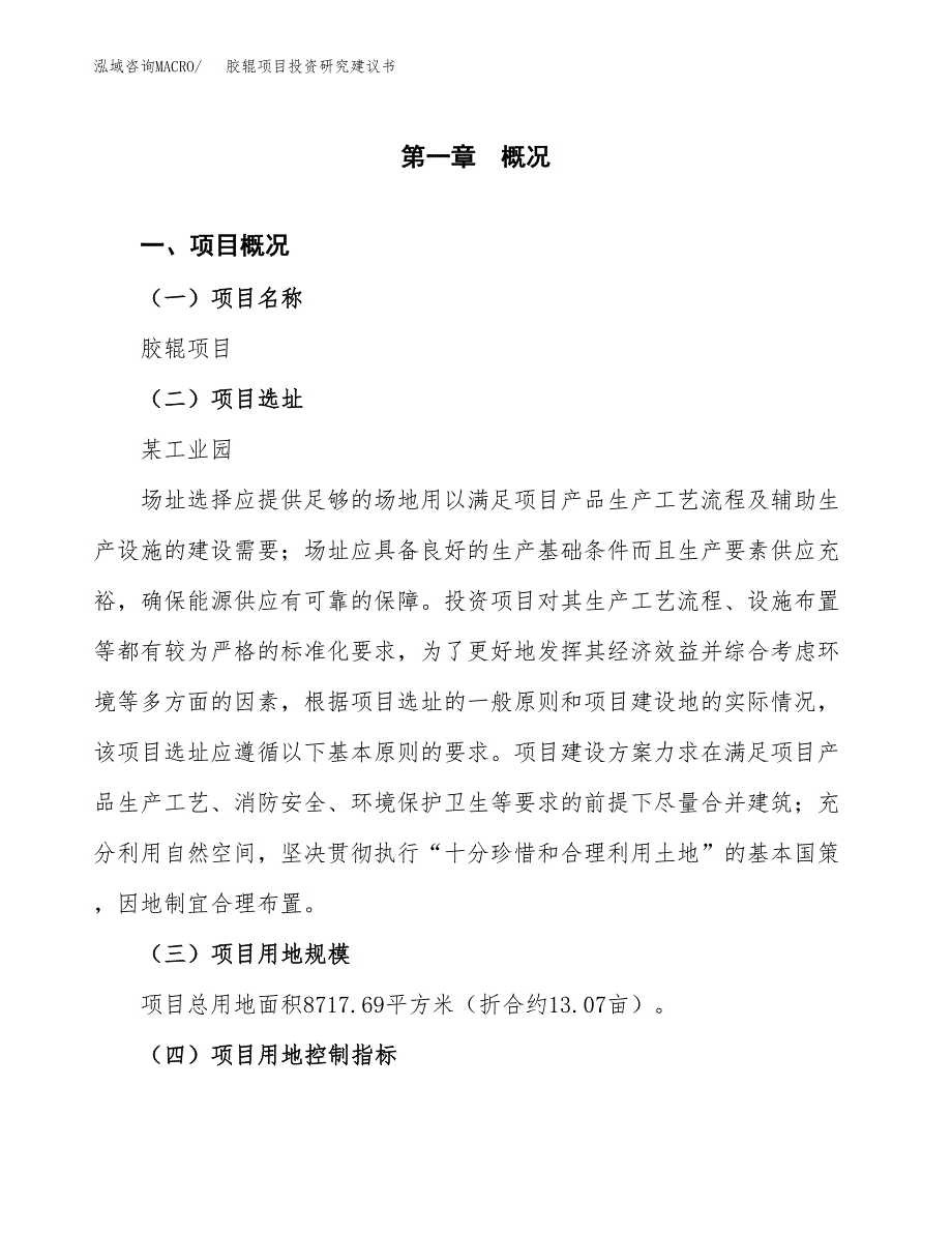 胶辊项目投资研究建议书.docx_第1页