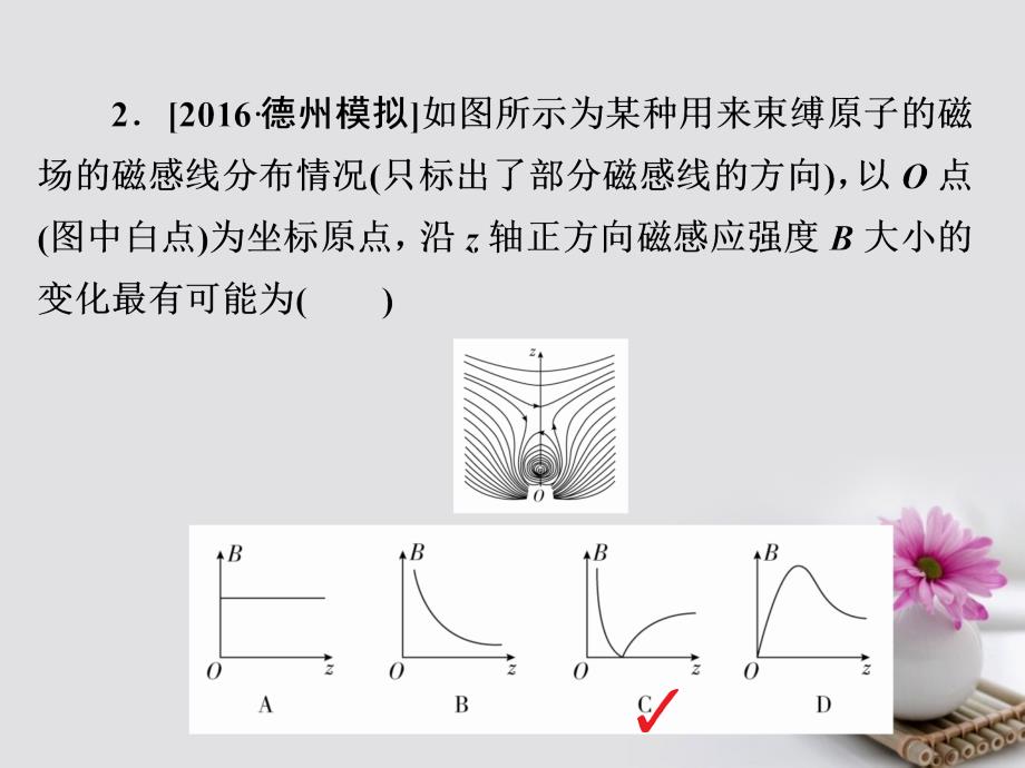 2018版高考物理一轮总复习 第9章 磁场 第1讲 磁场及其对电流的作用限时规范特训课件_第4页