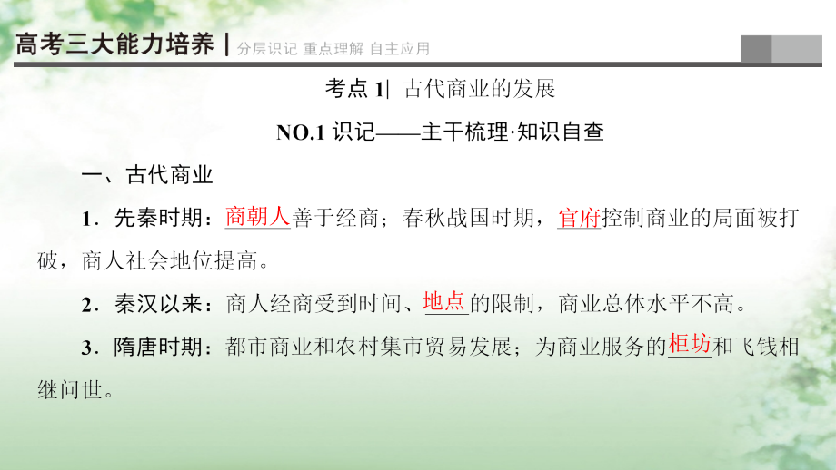 2018版高考历史一轮总复习 第6单元 古代中国经济的基本结构与特点 第14讲 古代中国的商业和经济政策课件 新人教版_第2页