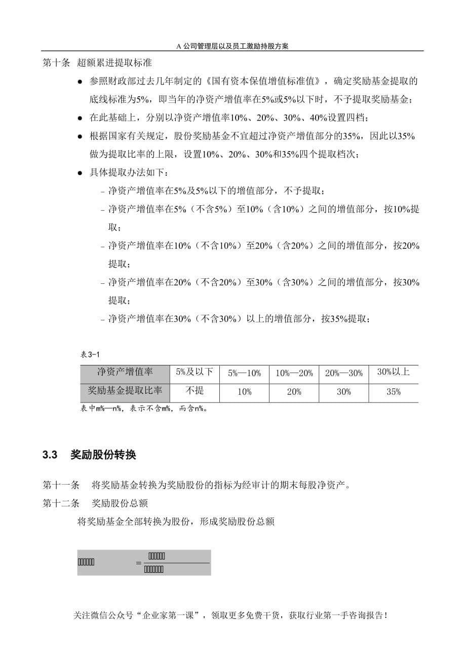 （股权管理）A公司股权激励方案_第5页