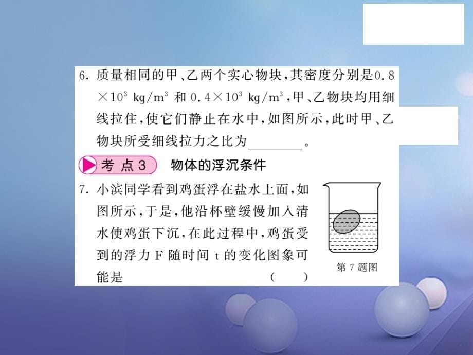 2017春八年级物理下册 9 浮力和升力单元复习课件 粤教沪版_第5页