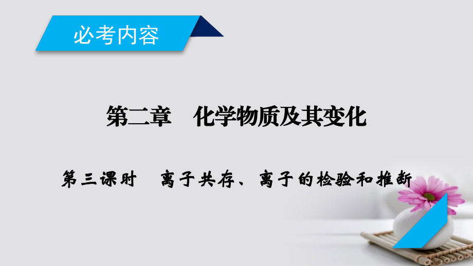 2018高考化学一轮复习 第2章 化学物质及其变化 第3课时 离子共存、离子的检验和推断课件 新人教版_第2页