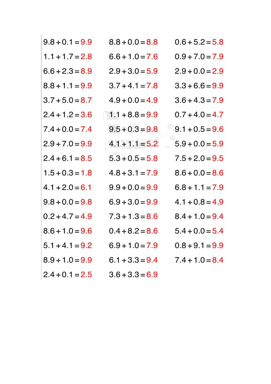 三年级下册数学口算专题-7.不进位小数加法 苏教版_第2页