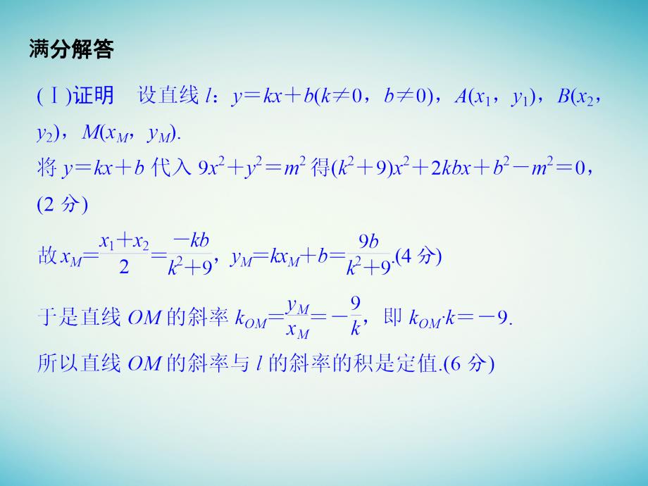 创新设计（浙江专用）2017届高考数学二轮复习 考前增分指导二 规范——解答题的7个解题模板及得分说明 模板6 解析几何中的探索性考题课件_第2页