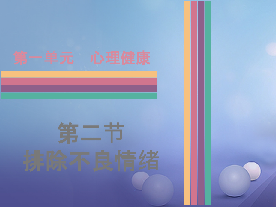 广东省2017中考政治 1.2 排除不良情绪复习课件 新人教版_第1页