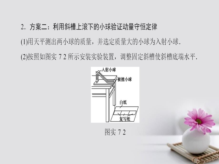 （通用版）2018高考物理一轮复习 第6章 动量 实验7 验证动量守恒定律课件_第5页