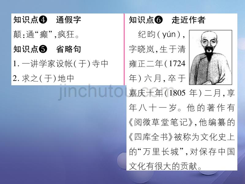 （安徽专版）（2016年秋季版）七年级语文下册 第六单元 24 河中石兽课件 新人教版_第4页