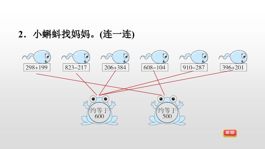 青岛版二年级下册数学习题课件：4.6万以内加减法的估算 (共8张PPT)_第4页