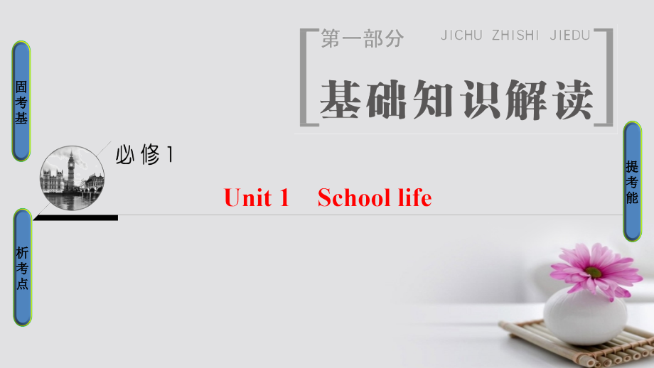 （通用版）2018版高三英语一轮复习 第1部分 基础知识解读 Unit 1 School life课件 牛津译林版必修1_第1页