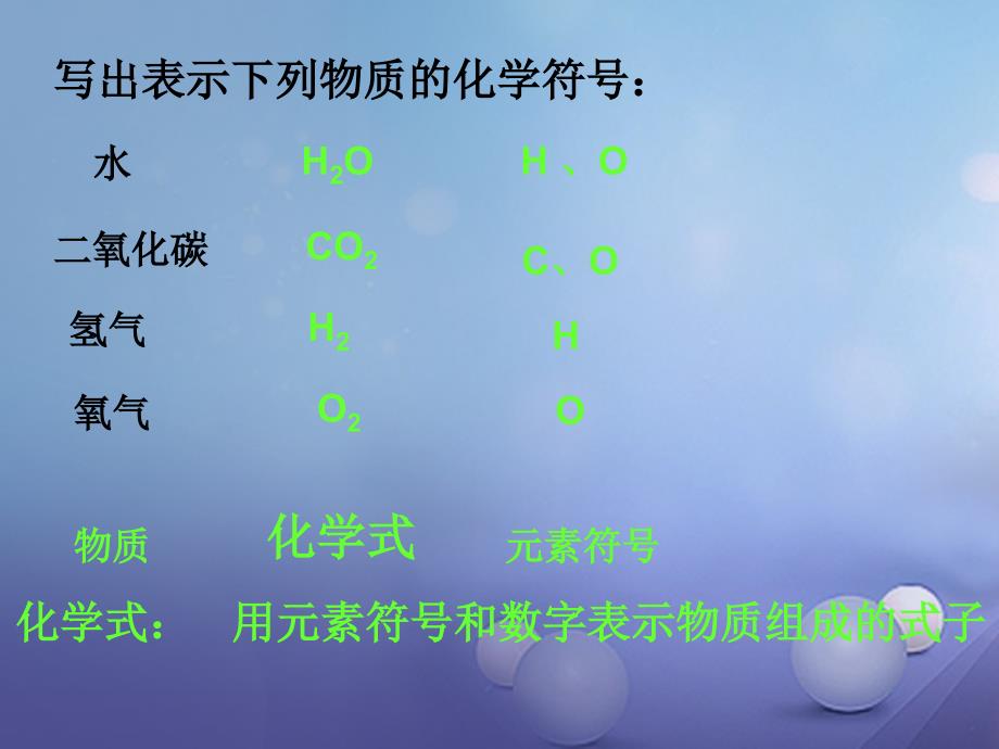 （水滴系列）九年级化学上册 4.2 物质组成的表示（第1课时）课件 （新版）鲁教版_第2页