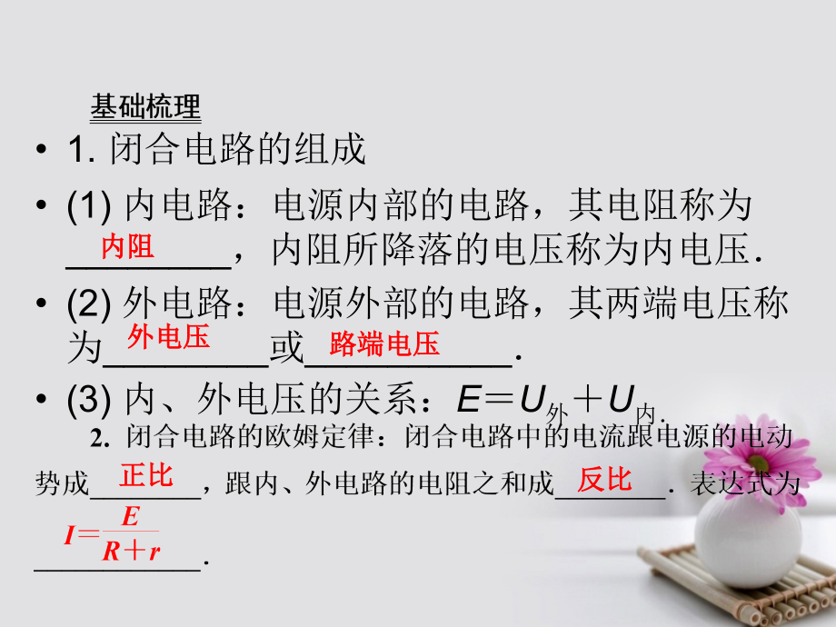 江苏省2017高考物理大一轮复习 第八章 恒定电流 2 闭合电路欧姆定律 焦耳定律课件_第4页