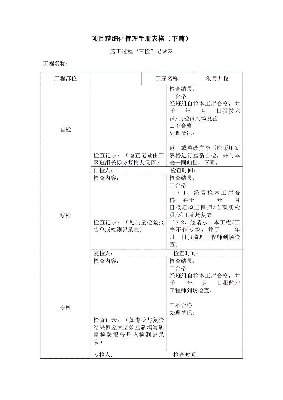 （企业管理手册）项目精细化管理手册表格(下篇)_第1页