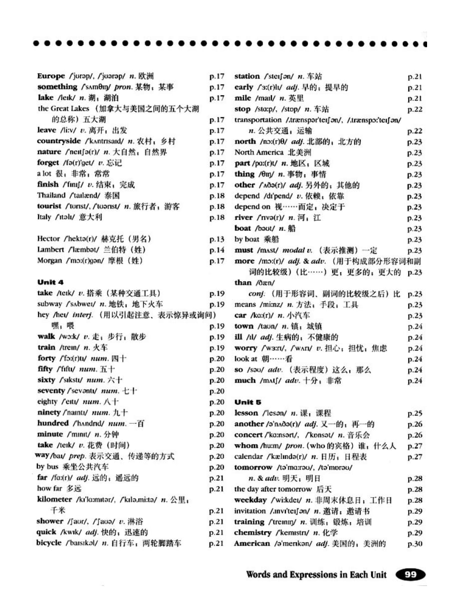 （目标管理）人教新目标八年级上词汇表_第3页