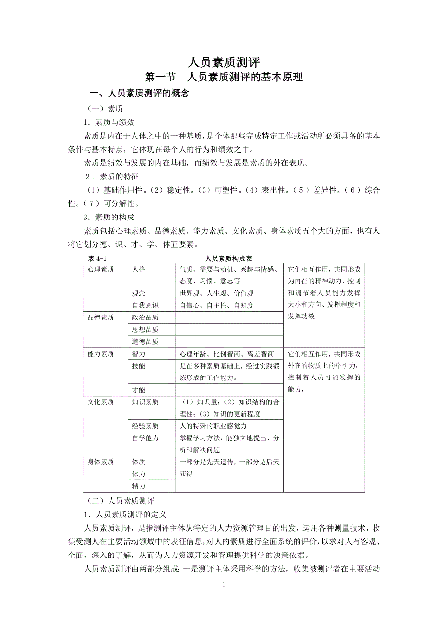 （员工管理）人员素质构成表(1)_第1页