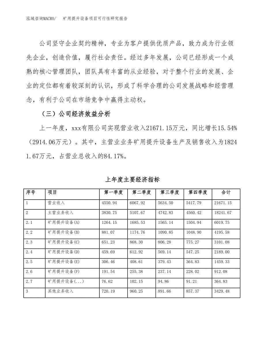 矿用提升设备项目可行性研究报告建议书.docx_第5页