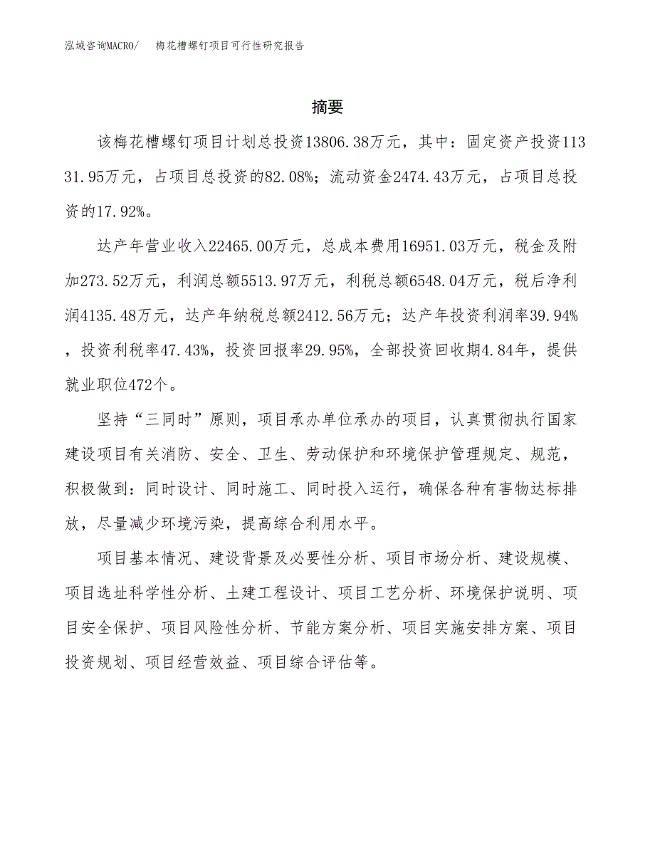 梅花槽螺钉项目可行性研究报告建议书.docx_第2页