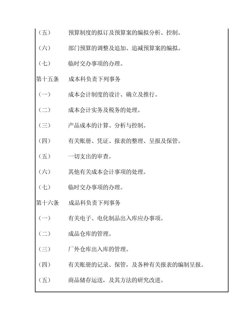 （管理知识）公司管理机构职责分工规定（C）(1)_第4页