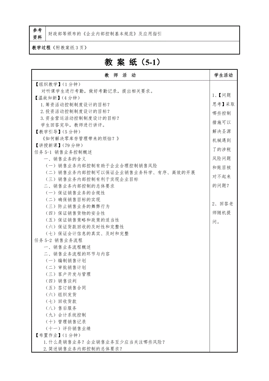 企业内部控制实务教案最新完整版（第5章）_第2页