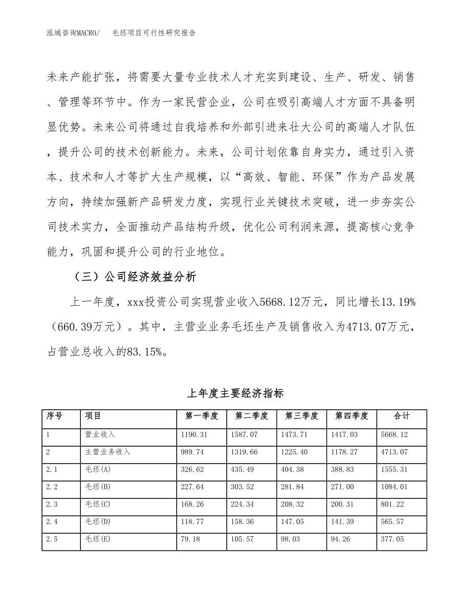 毛坯项目可行性研究报告建议书.docx_第5页